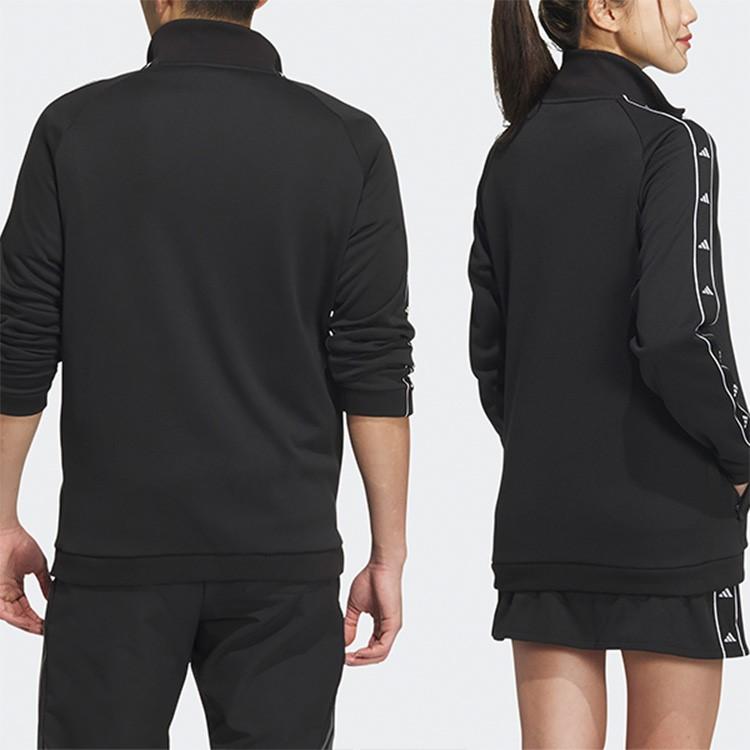 新品未使用 アディダスゴルフ 長袖ハーフジップ ジャケット L 黒 adidas（アディダス） ゴルフ ジャケット メンズ 長袖 ハーフジップ