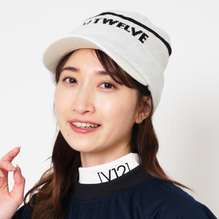 V12 ゴルフ ニットキャップ メンズ レディース つば付き ニット帽