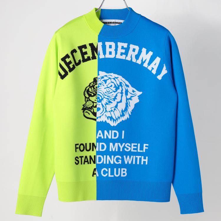 ディセンバーメイ　DECEMBERMAY長袖　XL ディセンバーメイ ゴルフ ニット レディース 長袖 ハイネック モック