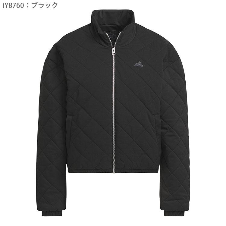 アディダス ゴルフ ジャケット レディース 長袖 フルジップ 撥水 ストレッチ キルト GO-TO ゴルフウェア ブランド 無地 JRY36 adidas golf adidas（アディダス） ゴルフ ジャケット レディース 長袖 フルジップ