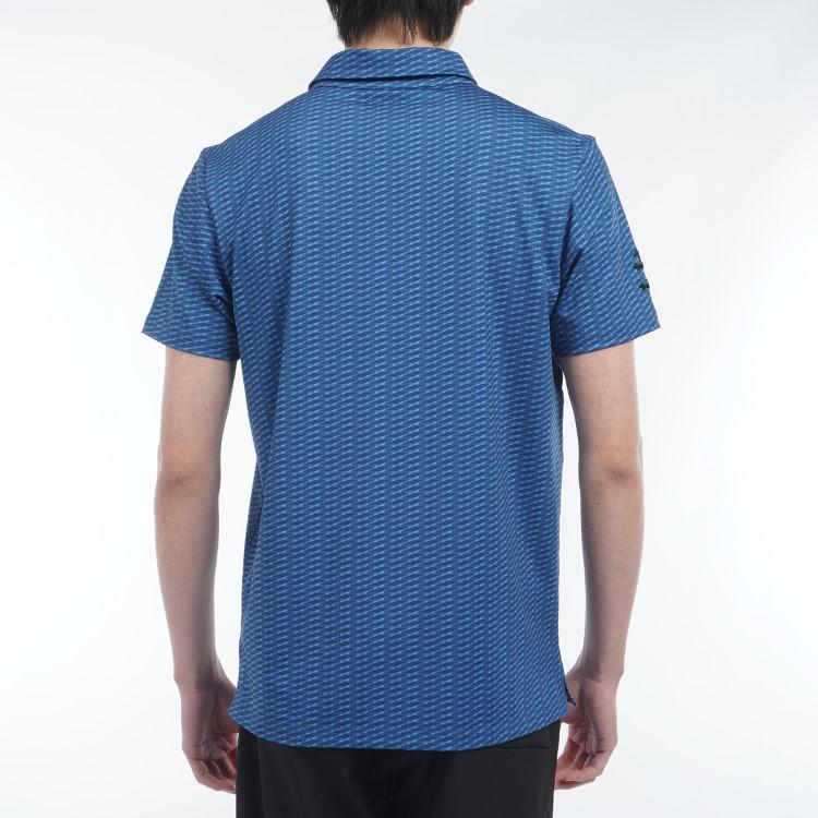 アドミラルゴルフ シャツ ポロシャツ メンズ 半袖 吸水速乾 UVカット ストレッチ ゴルフウェア ブランド ロゴ 総柄 小紋柄 春 夏 秋 ADMA515 Admiral golf Admiral Golf（アドミラルゴルフ） シャツ ポロシャツ メンズ 半袖