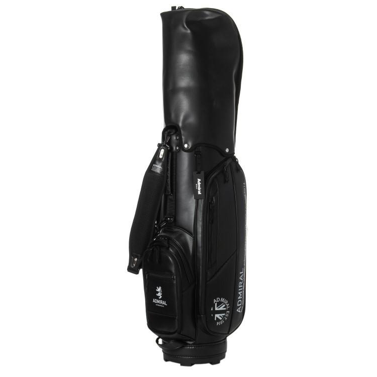 ADMRIAL ゴルフバッグ ブラック ソフトフェイクレザーキャディバッグ(【男性】キャディバッグ)|Admiral