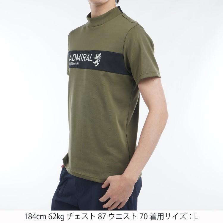 アドミラルゴルフ シャツ モックシャツ メンズ 半袖 モックネック UV