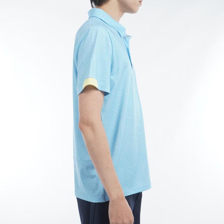 アドミラルゴルフ シャツ ポロシャツ メンズ 半袖 吸水速乾 UVカット ストレッチ ゴルフウェア ブランド ロゴ 総柄 リーフ 春 夏 秋 ADMA528 Admiral golf Admiral Golf（アドミラルゴルフ） シャツ ポロシャツ メンズ 半袖