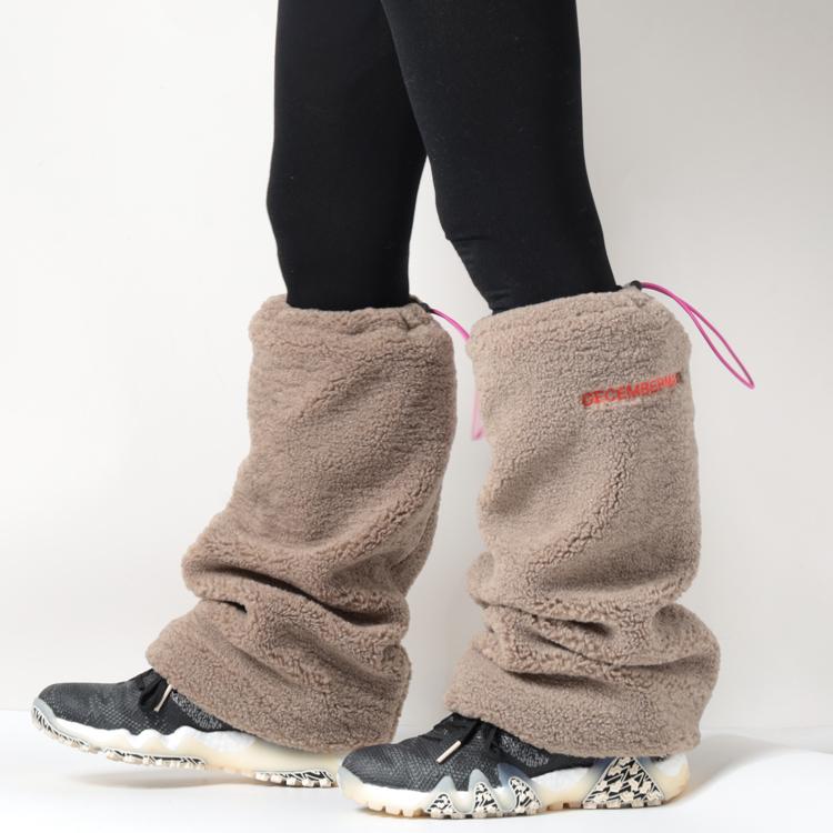 ディセンバーメイ ゴルフ レッグウォーマー レディース ボア 冬用 保温