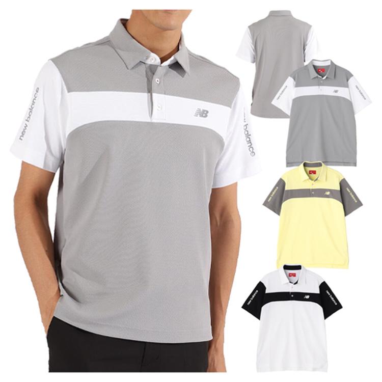 ニューバランス ゴルフ ポロシャツ メンズ 半袖 シャツ ストレッチ カラーシャツ ゴルフウェア 無地 ロゴ ライン 春 夏 秋 ブランド 0125168003 New Balance golf New Balance Golf（ニューバランスゴルフ） ニューバランス ゴルフ