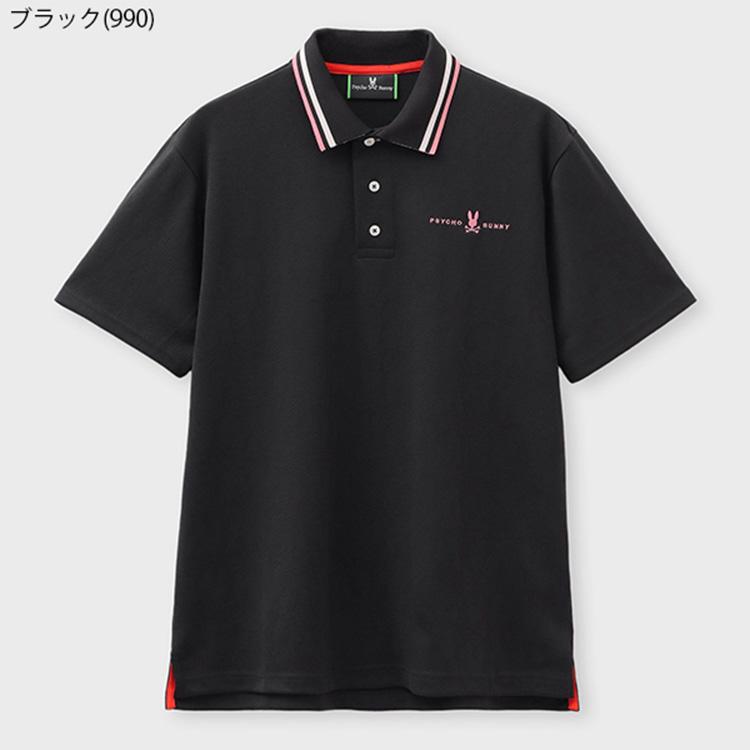 サイコバニー ゴルフ ポロシャツ メンズ 半袖 シャツ ポロ 速乾 ジャガード ゴルフウェア 総柄 春 夏 ブランド GF571 PSYCHO BUNNY Psycho Bunny サイコバニー ゴルフ ポロシャツ メンズ 半袖 シャツ