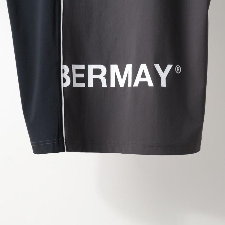 DECEMBERMAY モックネック ブラック ゴルフ ウェア ロゴ ストレッチ ディセンバーメイ ゴルフ モックシャツ メンズ 半袖 ストレッチ 吸汗速
