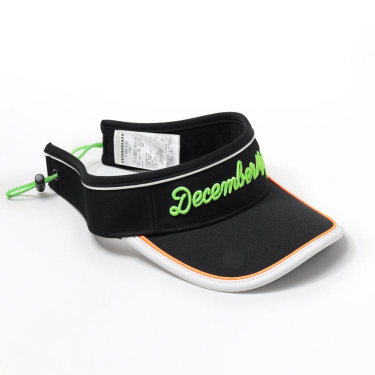 ディセンバーメイ ゴルフ サンバイザー メンズ レディース マーカー付き 帽子 無地 ロゴ フリーサイズ サイズ調整 ゴルフキャップ ゴルフウェア ブランド DECEMBERMAY 3-999-5135 ディセンバーメイ ゴルフ サンバイザー メンズ レディース マーカー