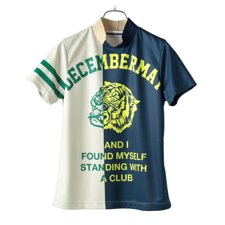 ディセンバーメイ ゴルフ モックシャツ レディース 半袖 メッシュ