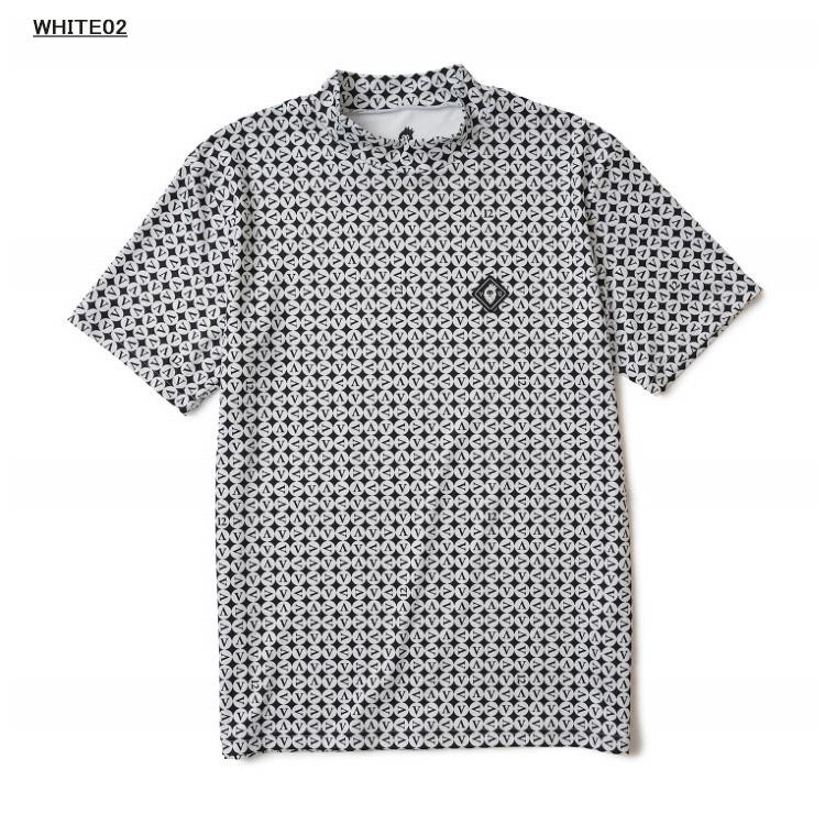 V12 ゴルフ モックシャツ メンズ 半袖 シャツ ハイネック モックネック