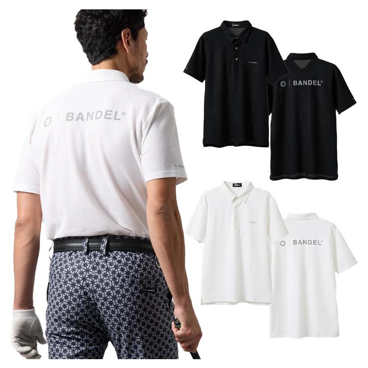 バンデル ゴルフ ポロシャツ メンズ 半袖 シャツ 吸水速乾 UVカット ストレッチ 無地 バックロゴ ゴルフウェア ブランド ロゴ BGS-5SDWPL BANDEL GOLF BANDEL（バンデル） ゴルフ ポロシャツ メンズ 半袖 シャツ 吸水速乾