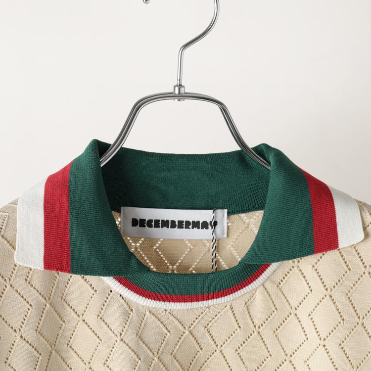 ディセンバーメイ ゴルフ ポロシャツ メンズ 半袖 シャツ クルーネック