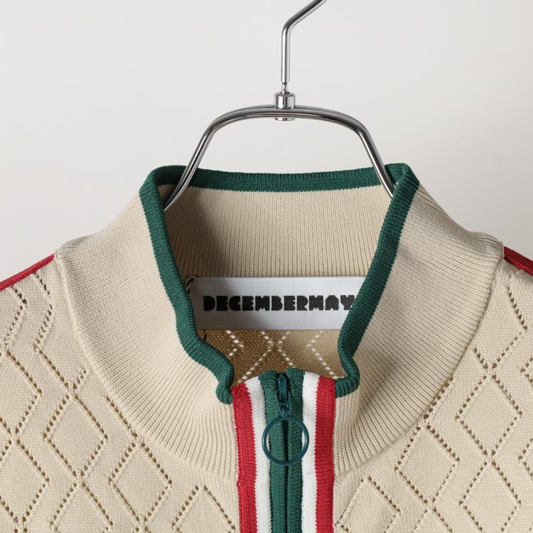 ディセンバーメイ ゴルフ ブルゾン レディース 長袖 ニットブルゾン