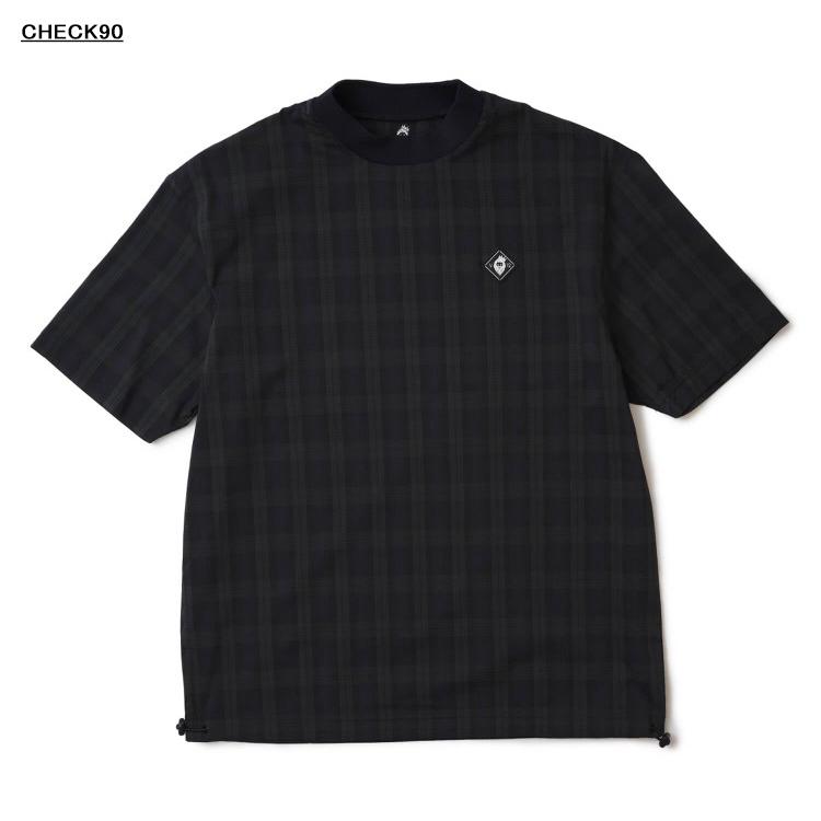 【新品】V12 ゴルフ　メンズ　半袖モックネック　メッシュ　黒　XL V12 ゴルフ モックシャツ メンズ 半袖 シャツ ハイネック モック