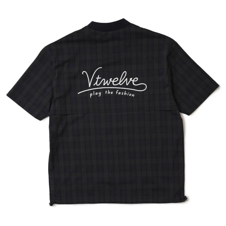 V12 ゴルフ モックシャツ メンズ 半袖 シャツ ハイネック モック