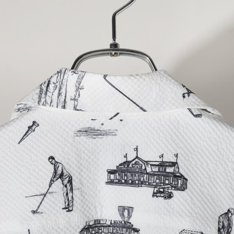 ディセンバーメイ ゴルフ シャツ メンズ 半袖 シアサッカー ストレッチ