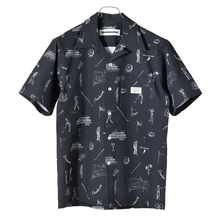 DECEMBERMAY ゴルフシャツ ディセンバーメイ ゴルフ シャツ メンズ 半袖 シアサッカー ストレッチ