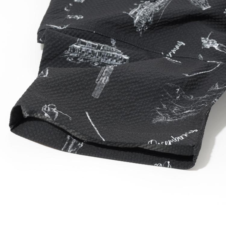 ディセンバーメイ ゴルフ シャツ メンズ 半袖 シアサッカー ストレッチ