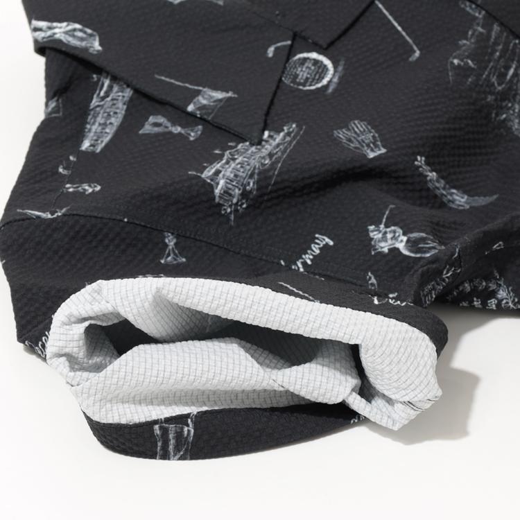 ディセンバーメイ ゴルフ シャツ メンズ 半袖 シアサッカー ストレッチ