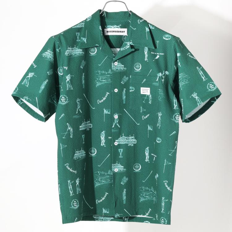 ディセンバーメイ ゴルフ シャツ メンズ 半袖 シアサッカー ストレッチ