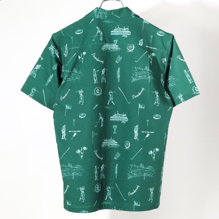 ディセンバーメイ ゴルフ シャツ メンズ 半袖 シアサッカー ストレッチ