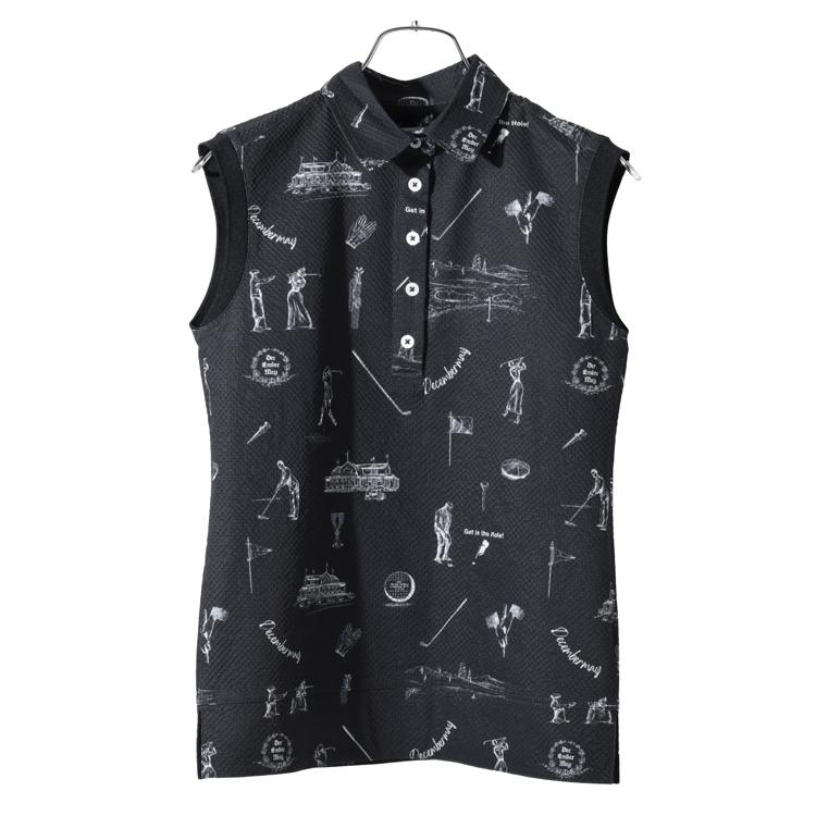 ディセンバーメイ ゴルフ ポロシャツ レディース ノースリーブ シャツ