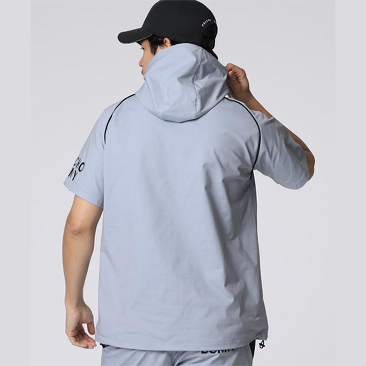 サイコバニー ゴルフ フーディー メンズ 半袖 ジャージ ハーフジップスウェット フード付き ゴルフウェア 無地 春 夏 ブランド GF635 PSYCHO BUNNY Psycho Bunny（サイコバニー） ゴルフ フーディー メンズ 半袖