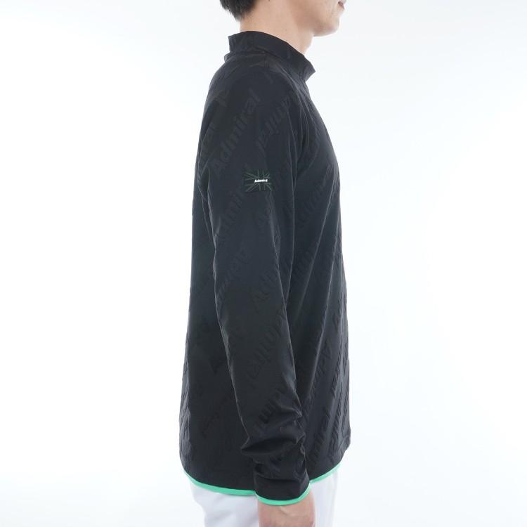 アドミラルゴルフ シャツ モックシャツ メンズ 長袖 モックネック 吸水速乾 UVカット ゴルフウェア ブランド ロゴ 無地 ADMA567 Admiral golf Admiral Golf（アドミラルゴルフ） シャツ モックシャツ メンズ 長袖