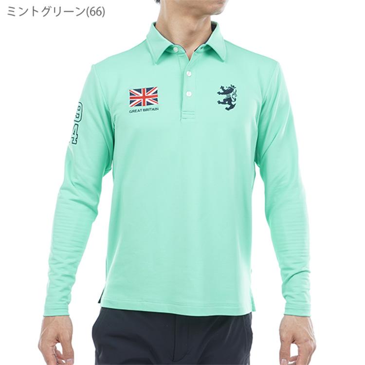 アドミラルゴルフ シャツ ポロシャツ メンズ 長袖 速ポカ ストレッチ 吸湿発熱 裏起毛 ゴルフウェア ブランド ロゴ 無地 春 秋 冬 ADMA590 Admiral golf Admiral Golf（アドミラルゴルフ） シャツ ポロシャツ メンズ 長袖 速