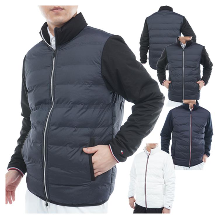 トミーヒルフィガー ゴルフ ブルゾン メンズ 長袖 ジャケット 中綿ジャケット キルト フルジップ 防風 ストレッチ ゴルフウェア ブランド 無地 春 秋 冬 THMA578 TOMMY HILFIGER GOLF（トミー ヒルフィガー ゴルフ） トミー