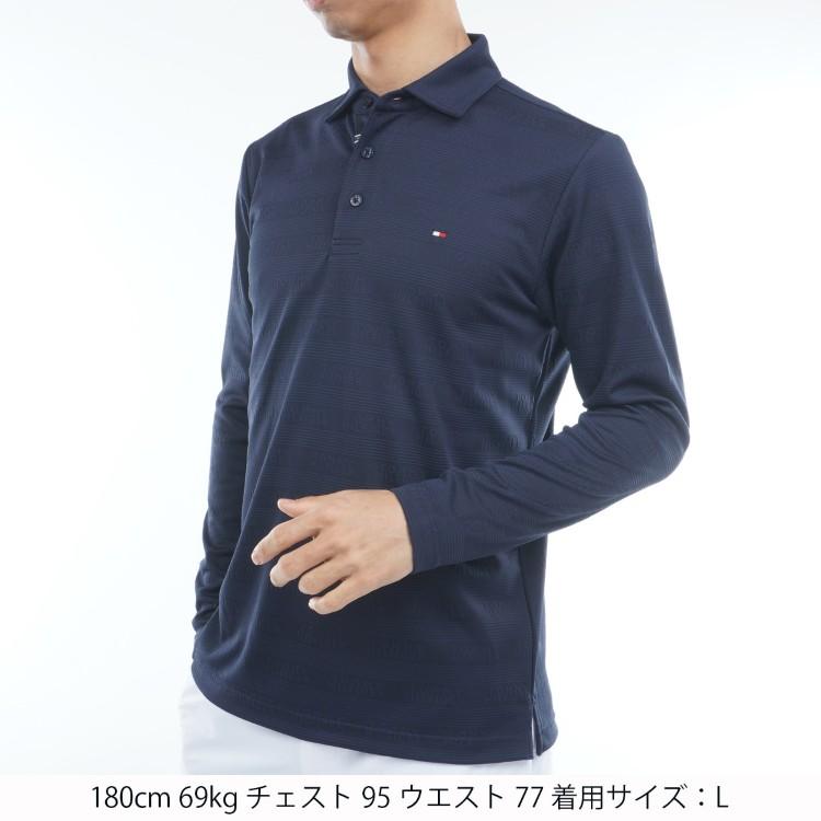ト極備品ミーヒルフィガーゴルフ XLポロシャツ 総柄 ゴルフウェア ネイビー TOMMY HILFIGER GOLF（トミー ヒルフィガー ゴルフ） トミー