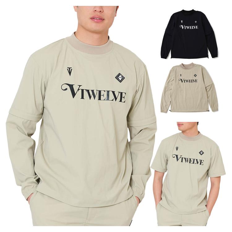 V12 ゴルフ ジャケット メンズ 半袖 モックネック ストレッチ 袖取り外し可能 2way コンパチブル仕様 無地 ゴルフウェア ブランド V122520-JK11 V12 GOLF V12（ヴィ・トゥエルヴ） ゴルフ ジャケット メンズ 半袖 モックネック