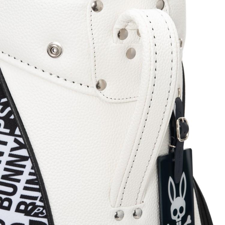 希少!! Psycho Bunny キャディバッグ ホワイト おしゃれ Psycho Bunny（サイコバニー） ゴルフ キャディバッグ メンズ 9.0型 5