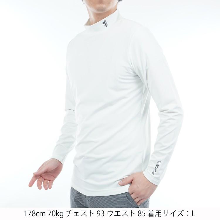 アドミラルゴルフ シャツ モックシャツ メンズ 長袖 モックネック 美ハダッチ UVカット ストレッチ 吸水速乾 近赤外線カット ゴルフウェア ADMA543 Admiral golfの画像
