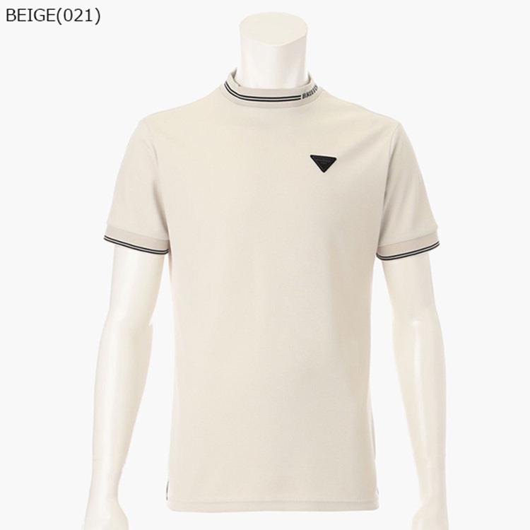 ブリーフィングゴルフ サイドロゴライン半袖モックネックシャツ　ベージュ　XL BRIEFING GOLF（ブリーフィングゴルフ） ブリーフィング ゴルフ モック