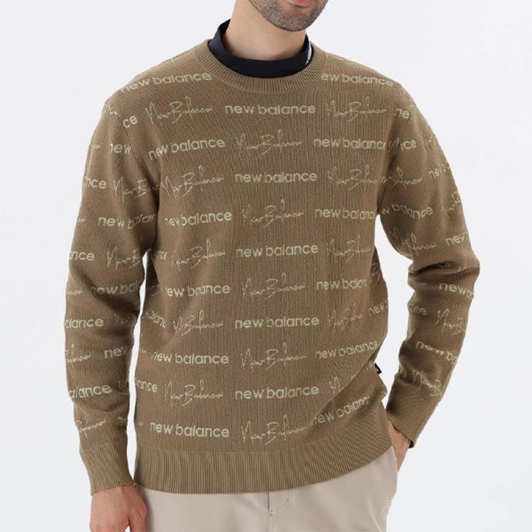ニューバランス ゴルフ シャツ メンズ 長袖 プルオーバー クルーネック 軽量 ストレッチ ゴルフウェア ロゴ 総柄 ブランド 0125270003 New Balance golf New Balance Golf（ニューバランスゴルフ） ニューバランス ゴルフ