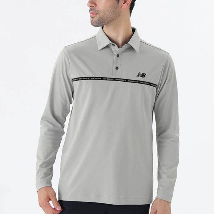 ニューバランス ゴルフ ポロシャツ メンズ 長袖 シャツ ストレッチ カラーシャツ ゴルフウェア 無地 ロゴ ライン 春 夏 秋 ブランド 0125269001 New Balance golf New Balance Golf（ニューバランスゴルフ） ニューバランス ゴルフ