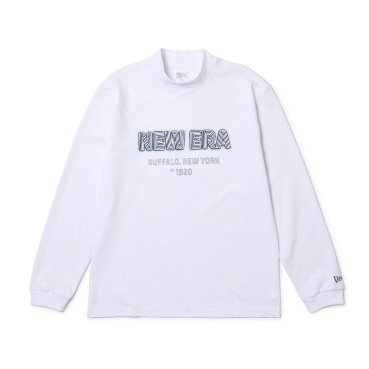 NEW ERA ゴルフ モックネックシャツ ホワイト L ビッグシルエット NEW ERA（ニューエラ） ゴルフ モックシャツ メンズ レディース シャツ
