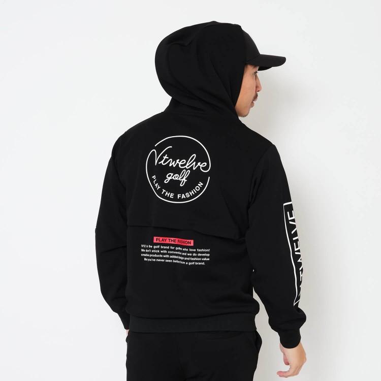 V12（ヴィ・トゥエルヴ） ゴルフ パーカー メンズ 長袖 プルオーバー