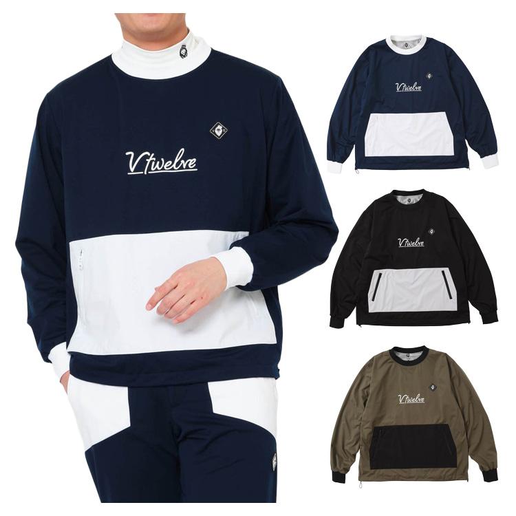 V12 ゴルフ スニード メンズ ジャケット ブルゾン 長袖 クルーネック ストレッチ 撥水 防風 保温 無地 ゴルフウェア ブランド V122520-JK09 V12 GOLF V12（ヴィ・トゥエルヴ） ゴルフ ジャケット メンズ スニード ブルゾン