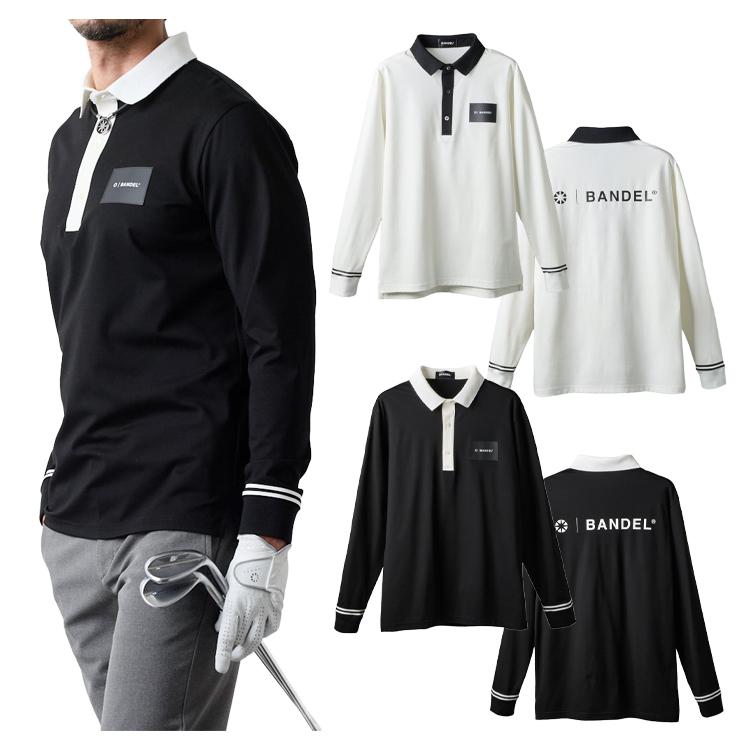 バンデル ゴルフ ポロシャツ メンズ 長袖 シャツ ポロ ゴルフウェア ストレッチ 無地 ロゴ ブランド 春 秋 冬 BGS-5ABLPL BANDEL BANDEL（バンデル） ゴルフ ポロシャツ メンズ 長袖 シャツ ポロ