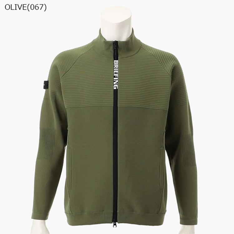 ブリーフィング ゴルフ ブルゾン メンズ 長袖 ニット フルジップ ハイネック 撥水 静電気軽減糸仕様 エレカット バックロゴ ジャケット ゴルフウェア ブランド 無地 ロゴ BRIEFING GOLF BRG253M30 BRIEFING GOLF（ブリーフィングゴルフ） ブリーフィング ゴルフ