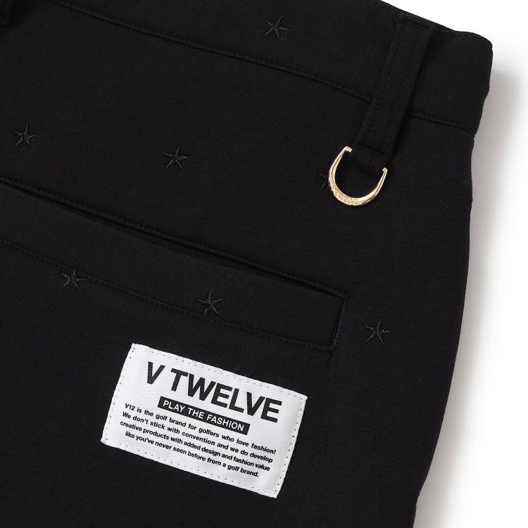 V12 ゴルフ パンツ メンズ ロングパンツ ストレッチ ウエストゴム 総柄