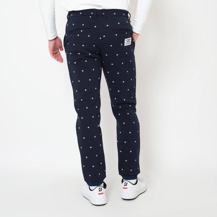 V12 ゴルフ パンツ メンズ ロングパンツ ストレッチ ウエストゴム 総柄