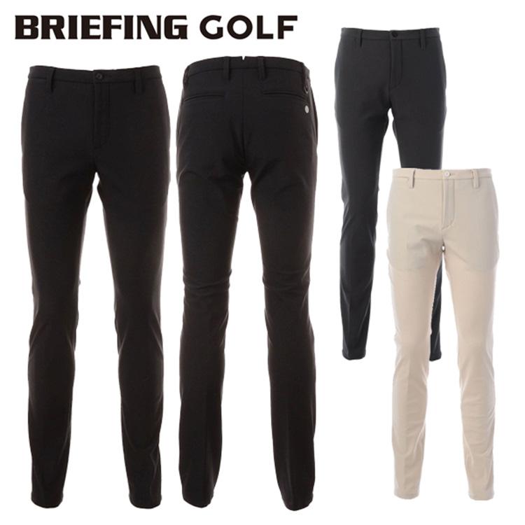 3516【美品】ブリーフィング ロングパンツ サイドロゴ 黒 L BRIEFING GOLF（ブリーフィングゴルフ） ブリーフィング ゴルフ パンツ