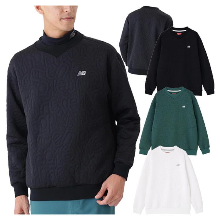 ニューバランス ゴルフ トレーナー メンズ 長袖 クルーネック プルオーバー キルト ストレッチ ゴルフウェア 総柄 ブランド 0125262003 New Balance golf New Balance Golf（ニューバランスゴルフ） ニューバランス ゴルフ