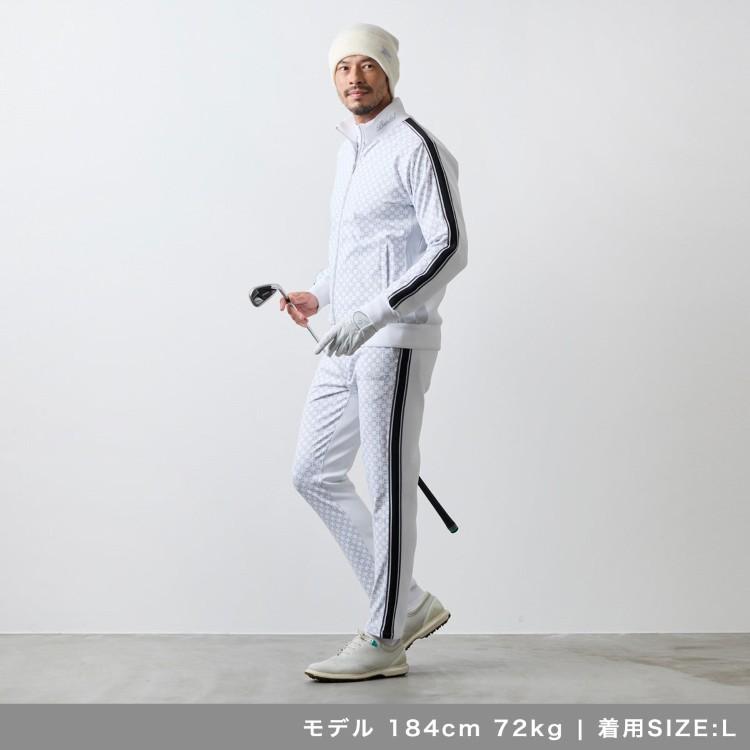 バンデル ゴルフ ブルゾン メンズ 長袖 フルジップ ストレッチ 保温 裏起毛 総柄 バックロゴ ライン ジャケット ゴルフウェア ブランド BANDEL GOLF BGS-5AASLB_18