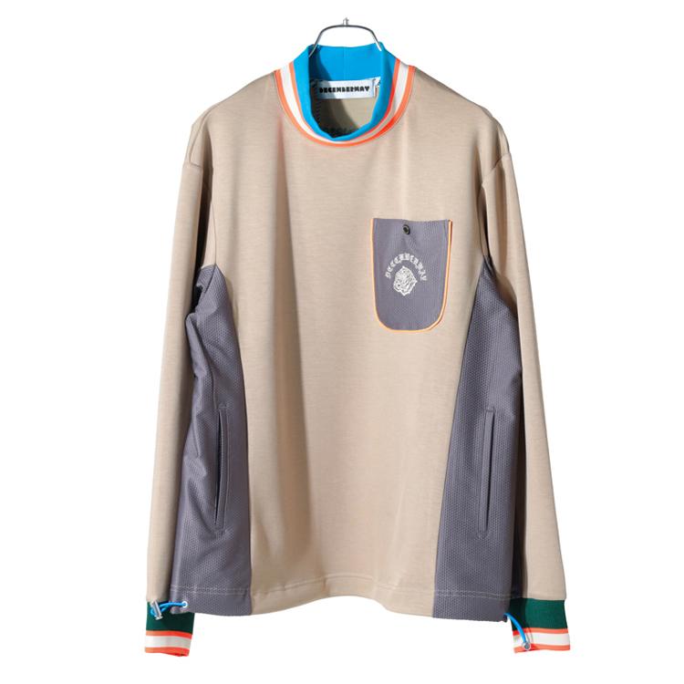 ディセンバーメイ ゴルフ モックネック スウェット メンズ レディース 長袖 ハイネック トレーナー ダンボールニット ストレッチ 軽量 防寒 UVカット 秋冬 ゴルフウェア ブランド ロゴ DECEMBERMAY 4-512-1118 ディセンバーメイ ゴルフ モックネック スウェット 長袖 ハイネック