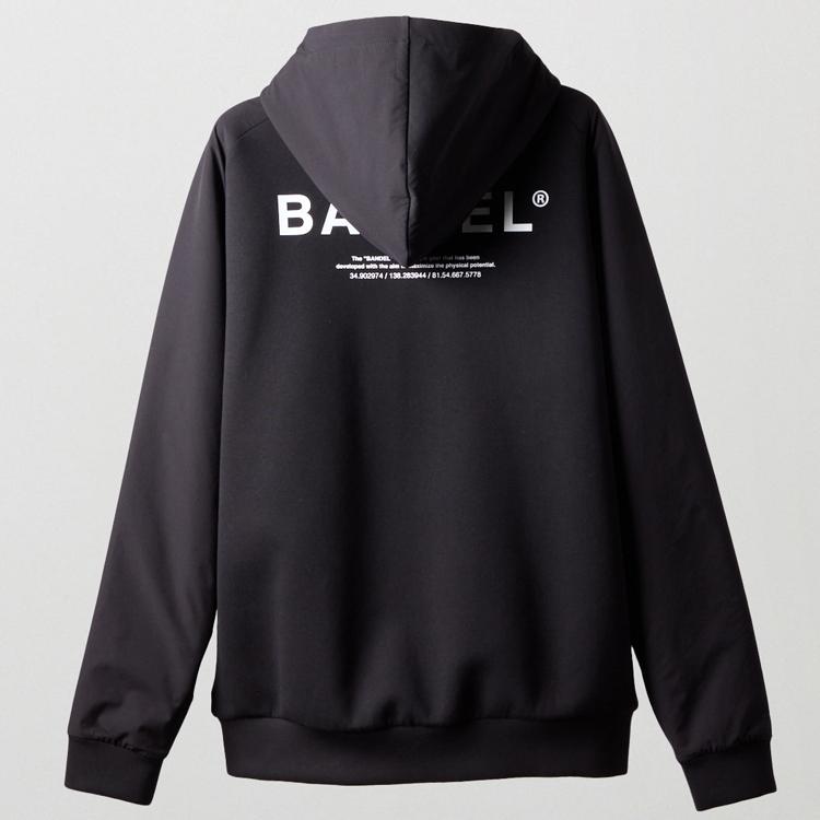 バンデル ゴルフ パーカー メンズ 長袖 フルジップ フード フーディー ストレッチ 撥水 軽量 保温性 ゴルフウェア ブランド 無地 ロゴ BGS-5ASRZH BANDEL GOLF BANDEL（バンデル） ゴルフ パーカー メンズ 長袖 フルジップ フード